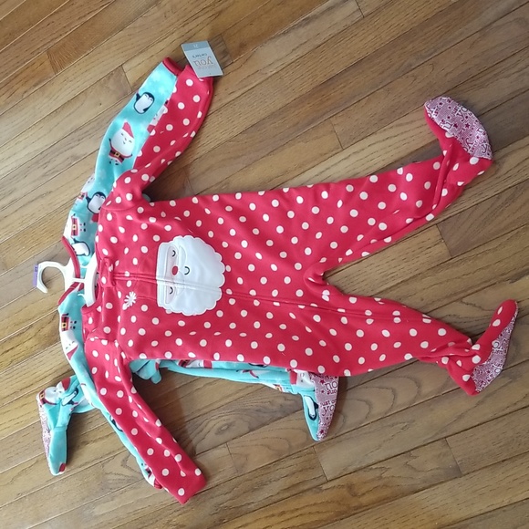 Carter's 2T 2 piece set of onesie Christmas pajamas NWT - Picture 2 of 6